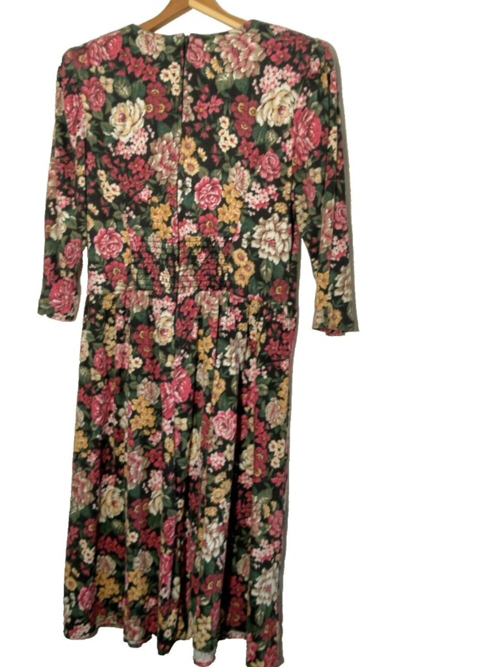 Vintage 1980s Paquette Petite Byer California Dress 10P Knit Floral Cottagecore - Picture 3 of 14
